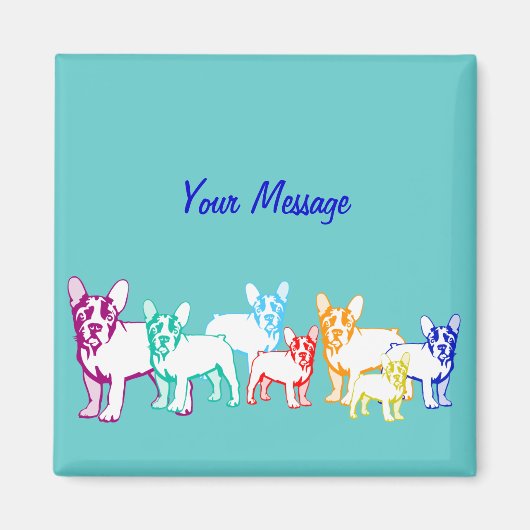 Französische Bulldoggen Geschenke Magnet (Vorne)