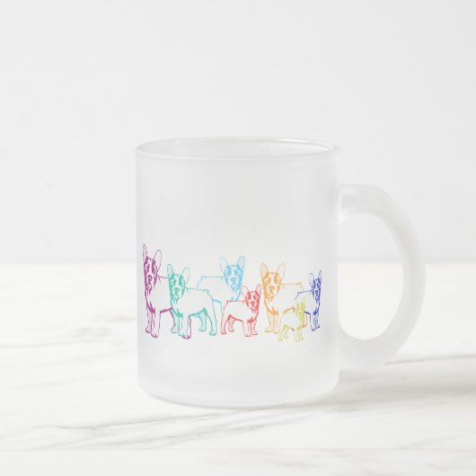 Französische Bulldoggen Geschenke Mattglastasse (Rechts)