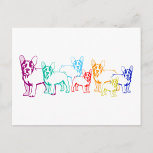 Französische Bulldoggen Geschenke Postkarte
