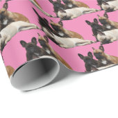 Französische Bulldoggen Geschenkpapier (Rolleneckpunkt)