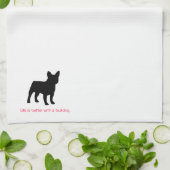 Französische Bulldoggen-Geschirrtuch 16" x 24" Küchentuch (Gefaltet)