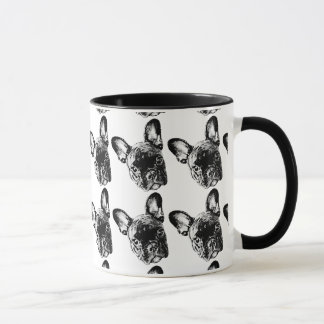 Französische Bulldoggen-Gesichts-Tasse Tasse