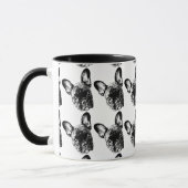 Französische Bulldoggen-Gesichts-Tasse Tasse (Links)
