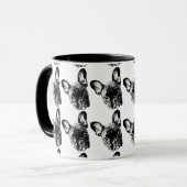 Französische Bulldoggen-Gesichts-Tasse Tasse (Vorderseite Links)