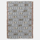 Französische Bulldoggen - grau Decke (Vorderseite Vertikal)