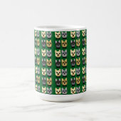 Französische Bulldoggen Grün Kaffeetasse (Mittel)