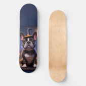  französische Bulldoggen Halloween French Bulldog Skateboard (Vorderseite)