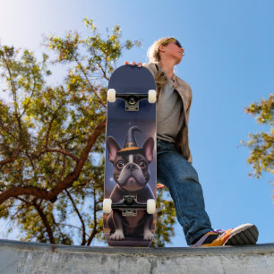 französische Bulldoggen Halloween French Bulldog Skateboard