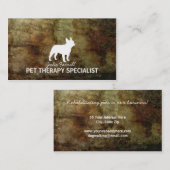 Französische Bulldoggen-Haustier Realated Visitenkarte (Vorne/Hinten)