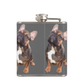 Französische Bulldoggen Herz French Bulldog Flachmann (Rückseite)
