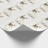 Französische Bulldoggen-Hundekunst-Packpapier Geschenkpapier (Ecke)