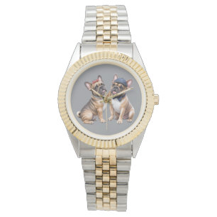 Französische Bulldoggen in Liebe French Bulldog Armbanduhr