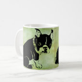 Französische Bulldoggen-Kaffee-Tasse durch Brad Kaffeetasse (Vorderseite Links)