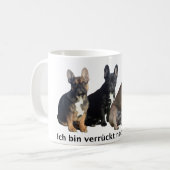 Französische Bulldoggen Kaffeetasse (Vorderseite Links)