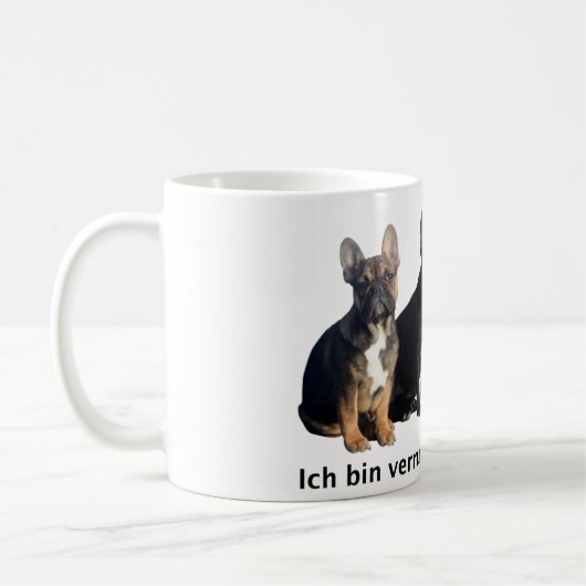 Französische Bulldoggen Kaffeetasse (Links)