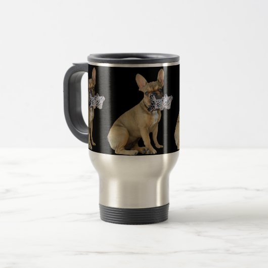 Französische Bulldoggen Kaffeetasse (Vorderseite Links)