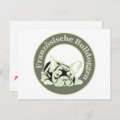 Französische Bulldoggen Karte (Vorne/Hinten)