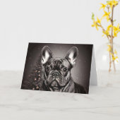 Französische Bulldoggen-Karten Karte (Gelbe Blume)
