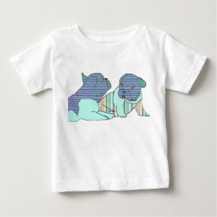 Französische Bulldoggen Kartoon French Bulldog Baby T-shirt