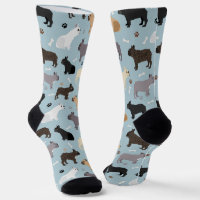 Französische Bulldoggen-Knochen und Paws-Socken