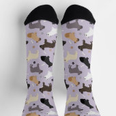 Französische Bulldoggen-Knochen und Paws-Socken Socken (Oben)