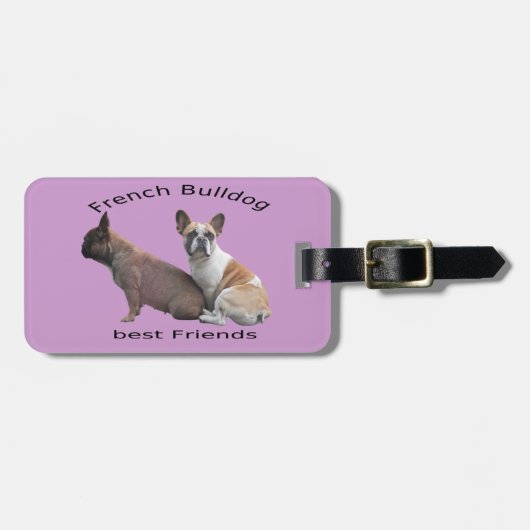 Französische Bulldoggen Kofferanhänger (Vorderseite horizontal)