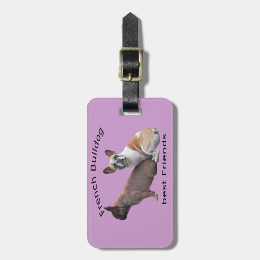 Französische Bulldoggen Kofferanhänger (Vorderseite vertikal)