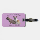 Französische Bulldoggen Kofferanhänger (Rückseite horizontal)