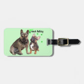 Französische Bulldoggen Kofferanhänger (Vorderseite horizontal)