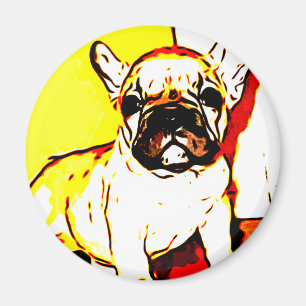 Französische Bulldoggen-Kunst Magnet