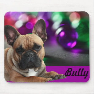 Französische Bulldoggen Lichterkugel Bulldog Mousepad