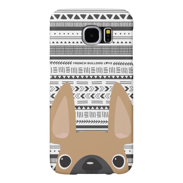 Französische Bulldoggen-Liebe Geo Fall-Kitz mono Case-Mate Samsung Galaxy Hülle (Rückseite)