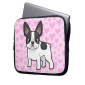 Französische Bulldoggen-Liebe Laptopschutzhülle (Vorderseite Links)