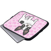 Französische Bulldoggen-Liebe Laptopschutzhülle (Vorne Knopf)