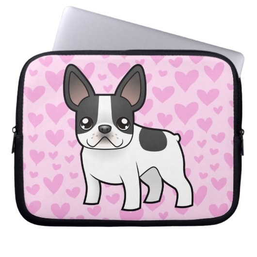 Französische Bulldoggen-Liebe Laptopschutzhülle (Vorderseite)