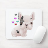 Französische Bulldoggen-Liebe Mousepad (Mit Mouse)