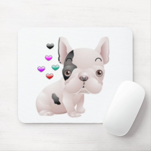 Französische Bulldoggen-Liebe Mousepad (Mit Mouse)