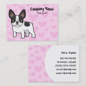 Französische Bulldoggen-Liebe Visitenkarte (Vorne/Hinten)