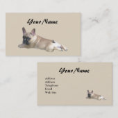 Französische Bulldoggen-Liebhaber-Visitenkarte Visitenkarte (Vorne/Hinten)