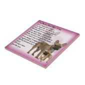 Französische Bulldoggen-Mama-Gedicht Fliese (Seite)