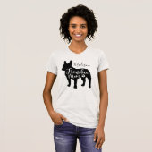 Französische Bulldoggen-Mama-T - Shirt für Mädchen (Vorne ganz)