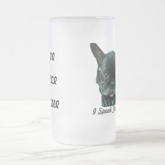 Französische Bulldoggen-mattierte Tasse (Mittel)