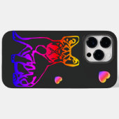 Französische Bulldoggen mit Herz French Bulldog Case-Mate iPhone Hülle (Rückseite (Horizontal))