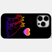 Französische Bulldoggen mit Herz French Bulldog Case-Mate iPhone Hülle (Rückseite (Horizontal))