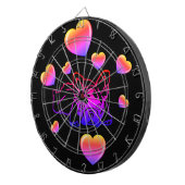 Französische Bulldoggen mit Herz French Bulldog Dartscheibe (Vorderseite rechts)