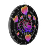 Französische Bulldoggen mit Herz French Bulldog Dartscheibe (Vorderseite Links)