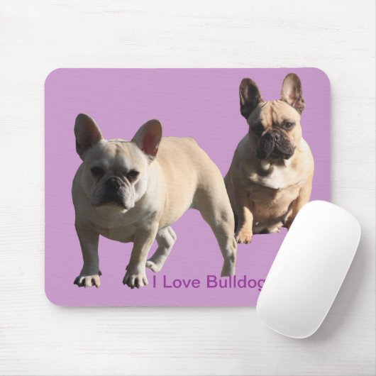 Französische Bulldoggen Mousepad (Mit Mouse)