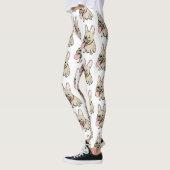Französische Bulldoggen-Muster Leggings (Links)