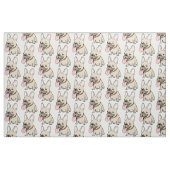 Französische Bulldoggen-Muster Stoff (Fat Quarter (45,7 x 55,9 cm))