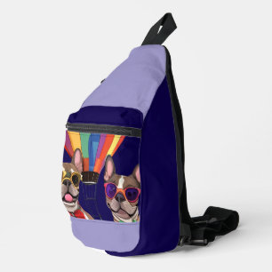 Französische Bulldoggen Neujahr French Bulldog Crossbody Bag